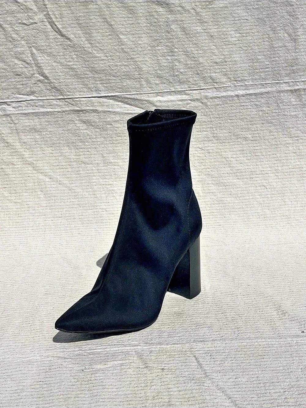 Jeffrey Campbell Siren Neoprene Pointed Toe Heeled Booties in Black Size 6M